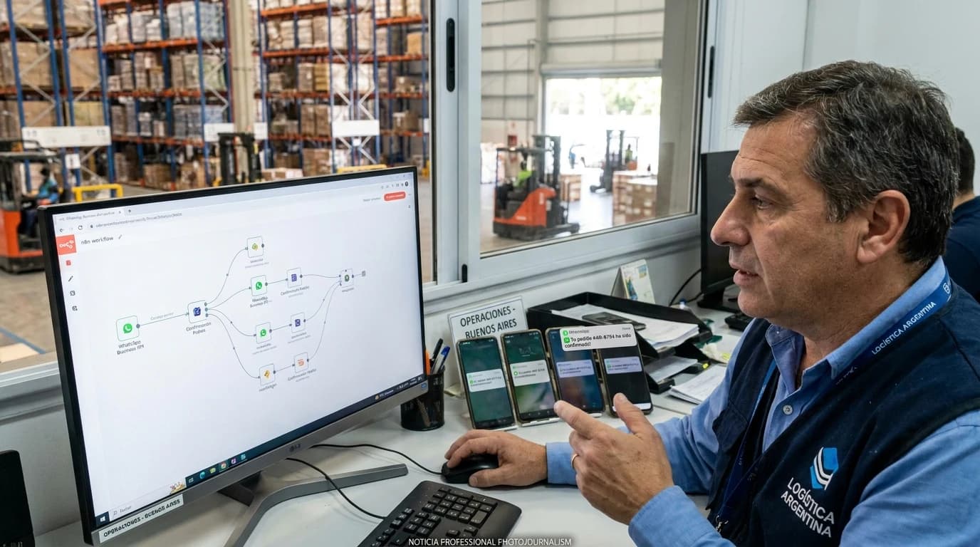 Adopción de automatizaciones no-code con n8n y WhatsApp API en PyMEs argentinas reduce tiempos de atención un 70%