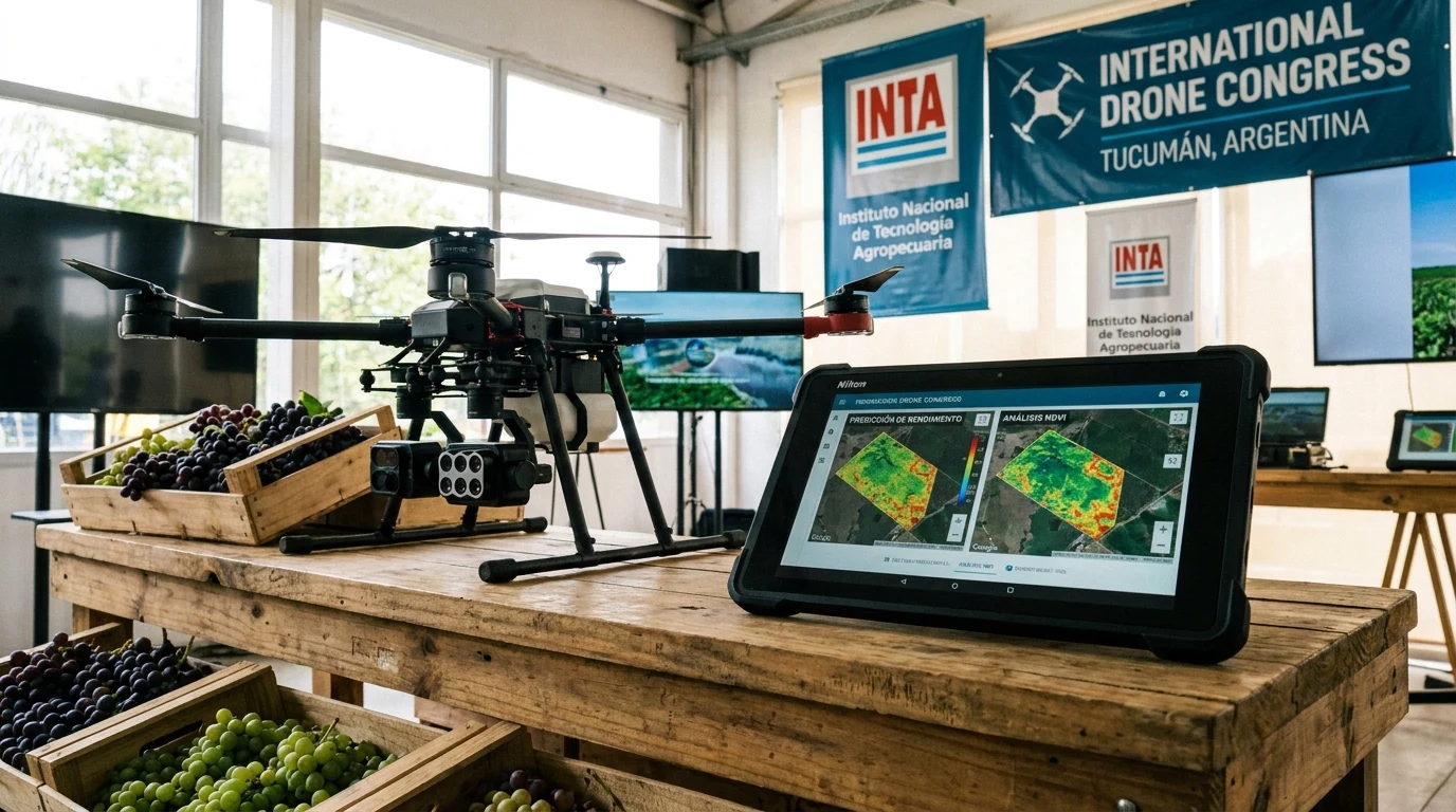 El Congreso de Drones en Tucumán y el INTA presentan algoritmos de visión por IA para vitivinicultura de precisión