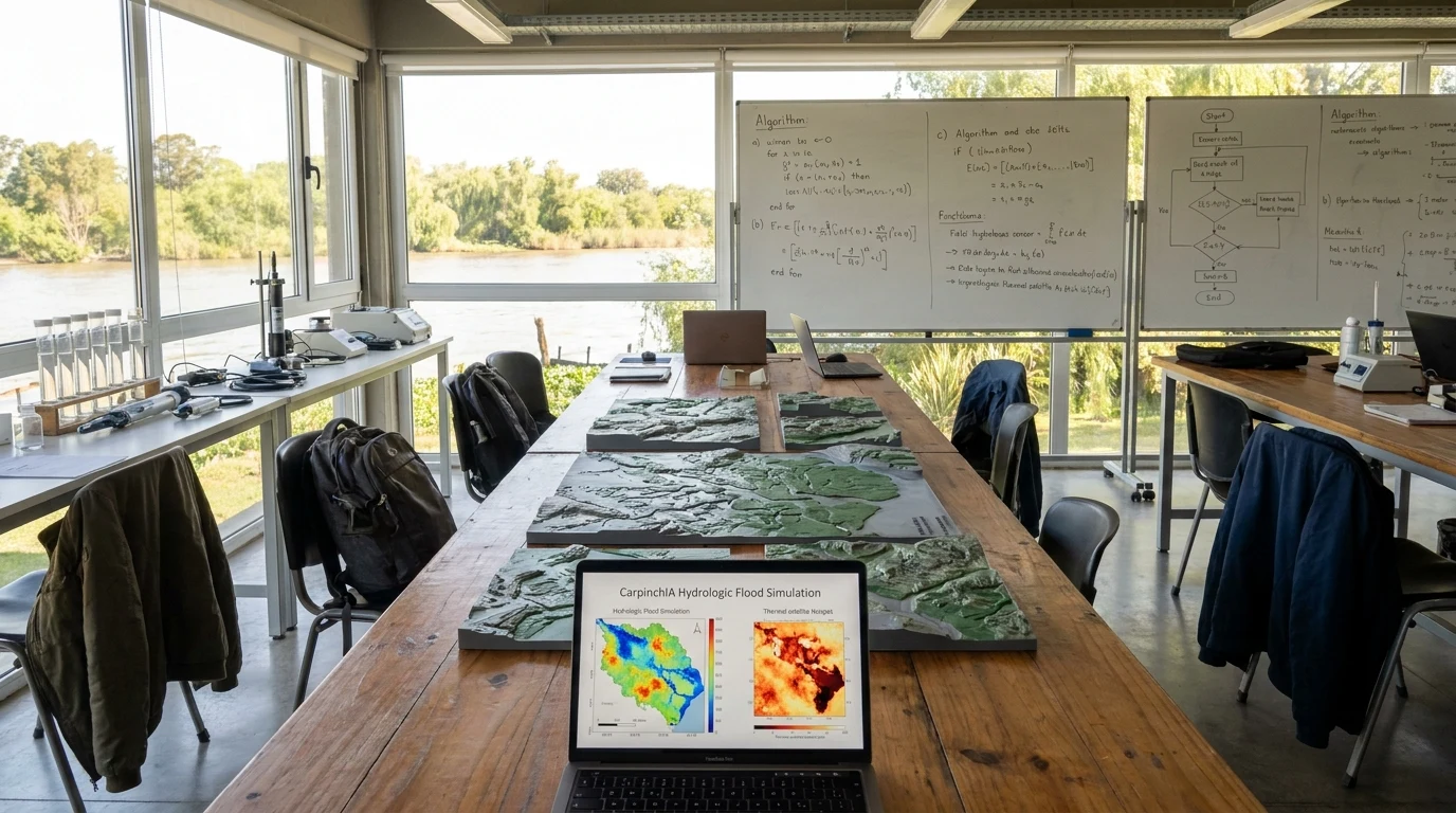 La Universidad del Delta desarrolla 'CarpinchIA': Modelos predictivos para crecidas del Paraná, incendios y transporte fluvial